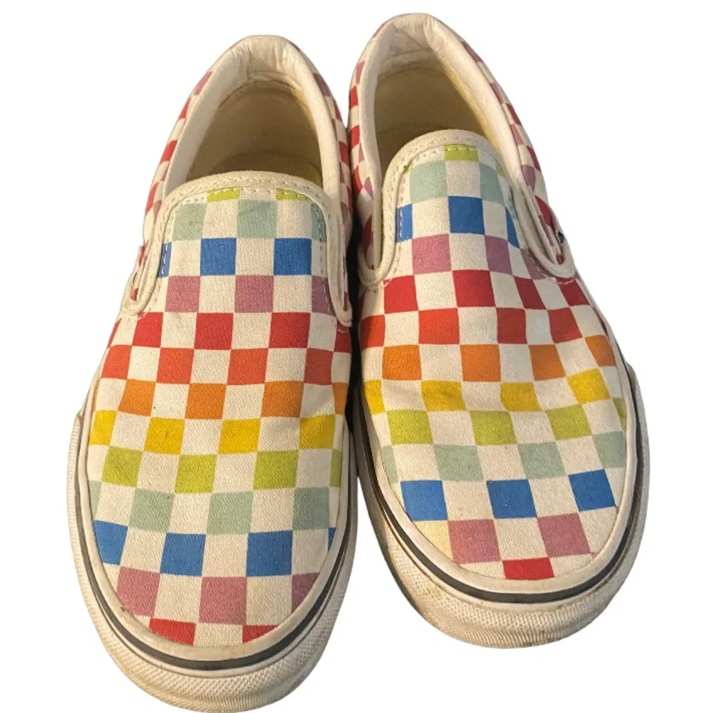Vans Classic Rainbow Checkerboard Slip-on 507452 Unisex Sizes M 5/ W 6.5